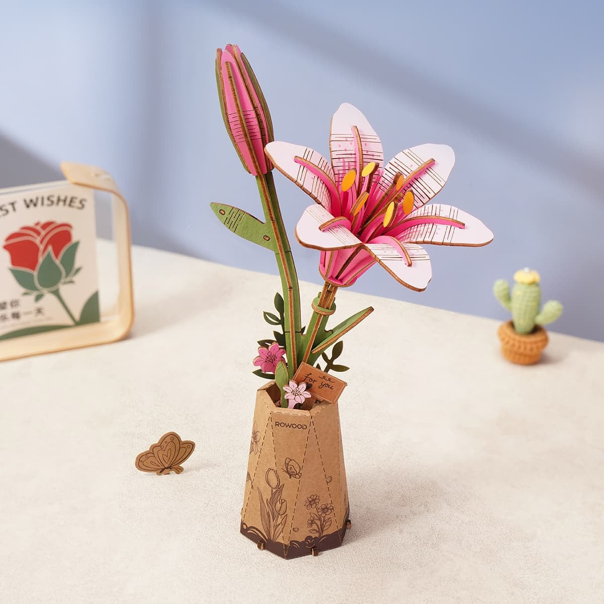 Funpuz 3D Wooden Puzzle - Wooden Flower Bouquet
