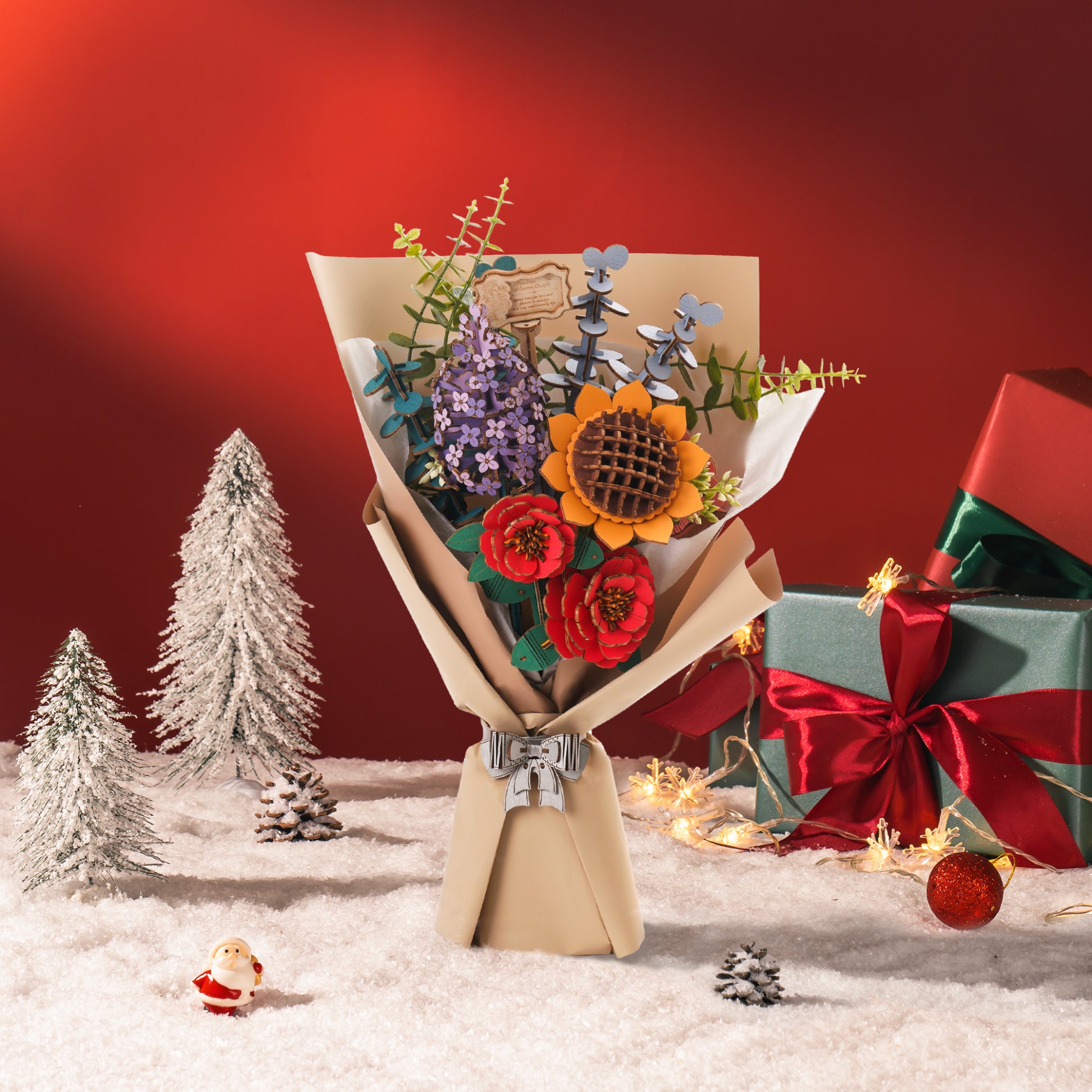 Funpuz 3D Wooden Puzzle - Wooden Flower Bouquet