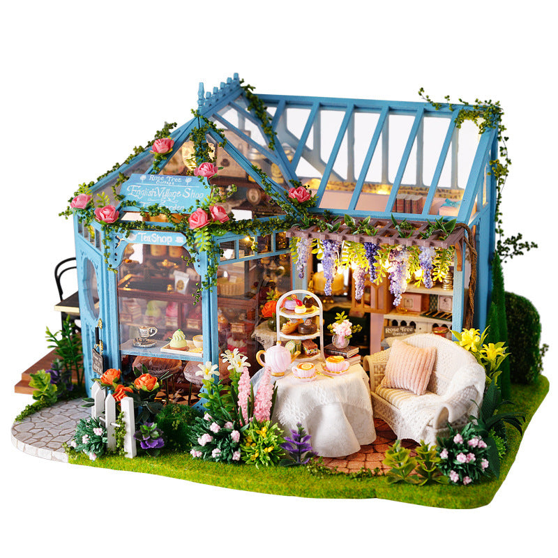 Funpuz Rose Garden Tea House DIY Miniature House