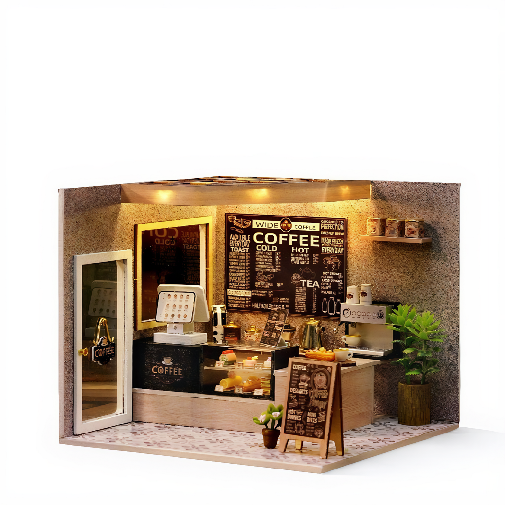 Funpuz Super Creator Miniature House - Leisurely Coffee Shop