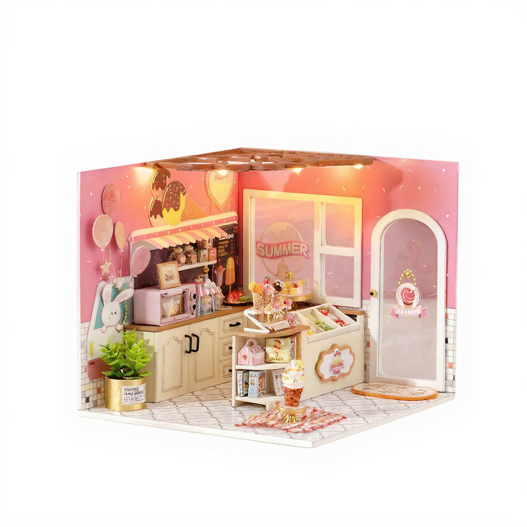 Funpuz Super Creator Miniature House - Happiness Ice Cream Shop