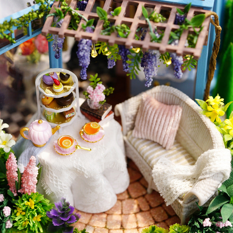 Funpuz Rose Garden Tea House DIY Miniature House