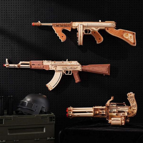 Funpuz Rotating-Barrel Machine Toy Gun 3D Wooden Puzzle
