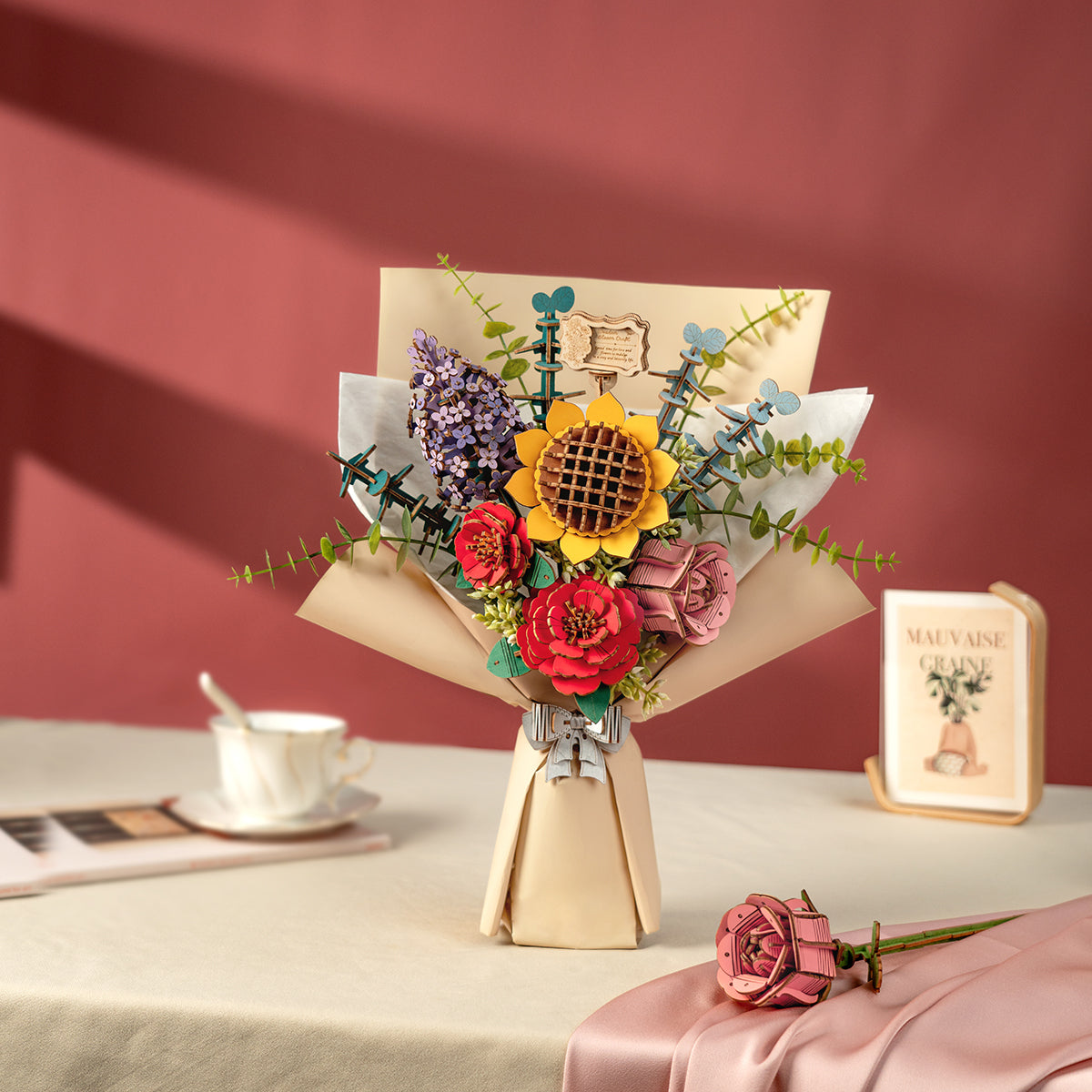 Funpuz 3D Wooden Puzzle - Wooden Flower Bouquet