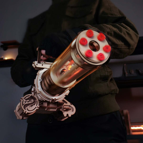 Funpuz Rotating-Barrel Machine Toy Gun 3D Wooden Puzzle