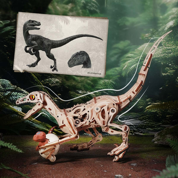 Funpuz Velociraptor Mechanical 3D Wooden Puzzle