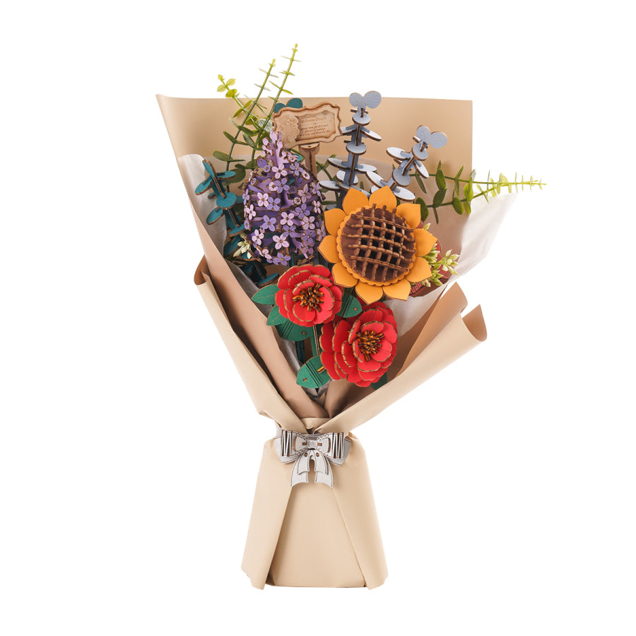 Funpuz 3D Wooden Puzzle - Wooden Flower Bouquet