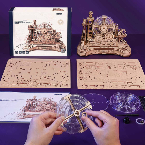 Funpuz Gear Ball Challenge 3D Wooden Puzzle