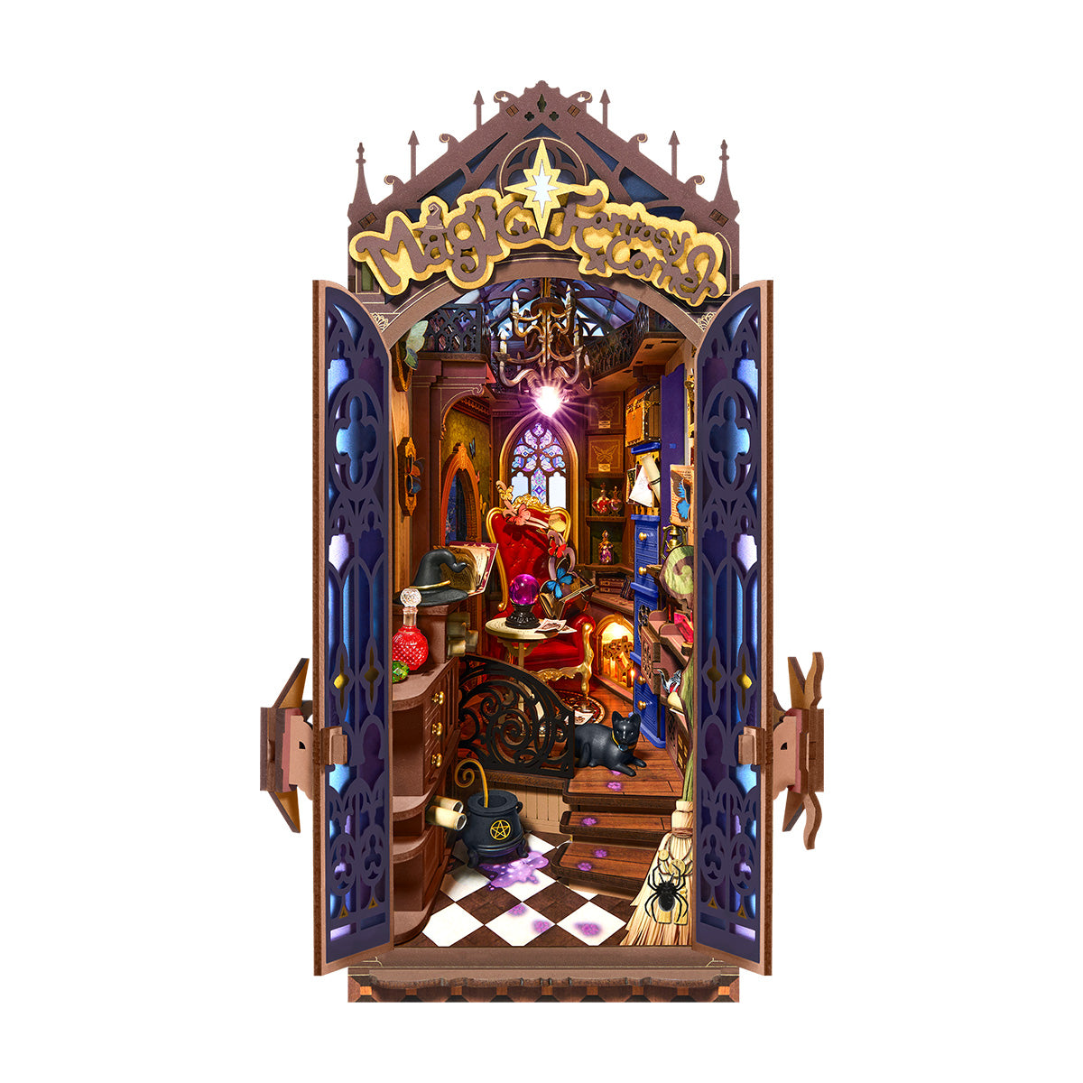 Funpuz Magic Fantasy Corner DIY Book Nook Shelf Insert