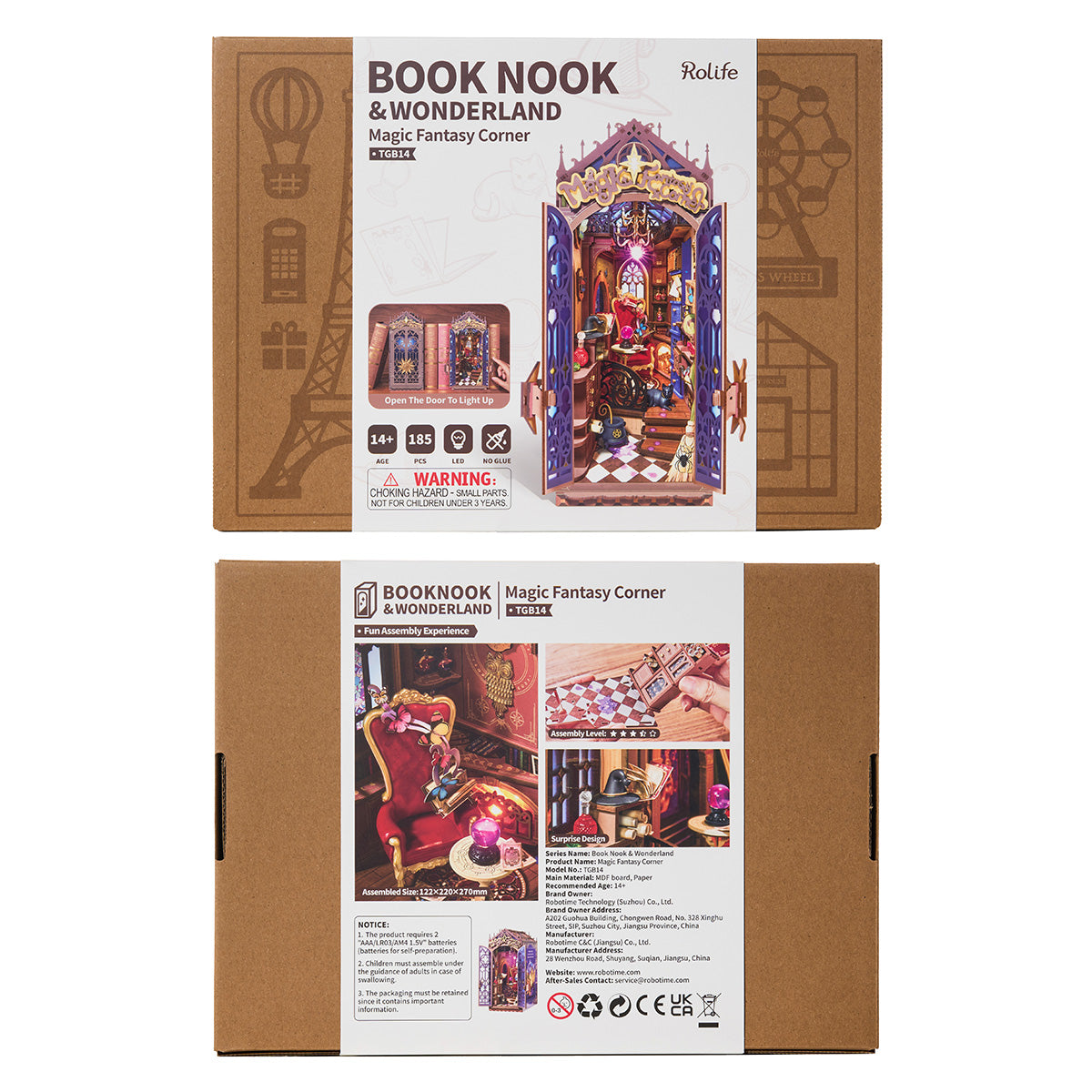 Funpuz Magic Fantasy Corner DIY Book Nook Shelf Insert