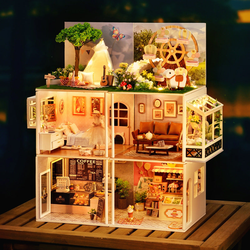 Funpuz Super Creator Miniature House - 6 in 1 DIY Inspiration Generator Miniature House