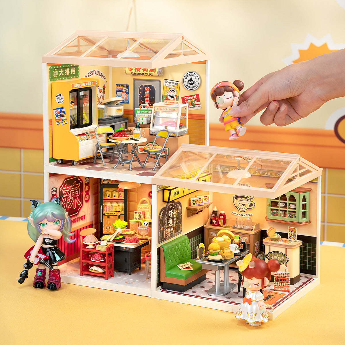 Funpuz Super Creator Miniature House - Night Out Food Stall