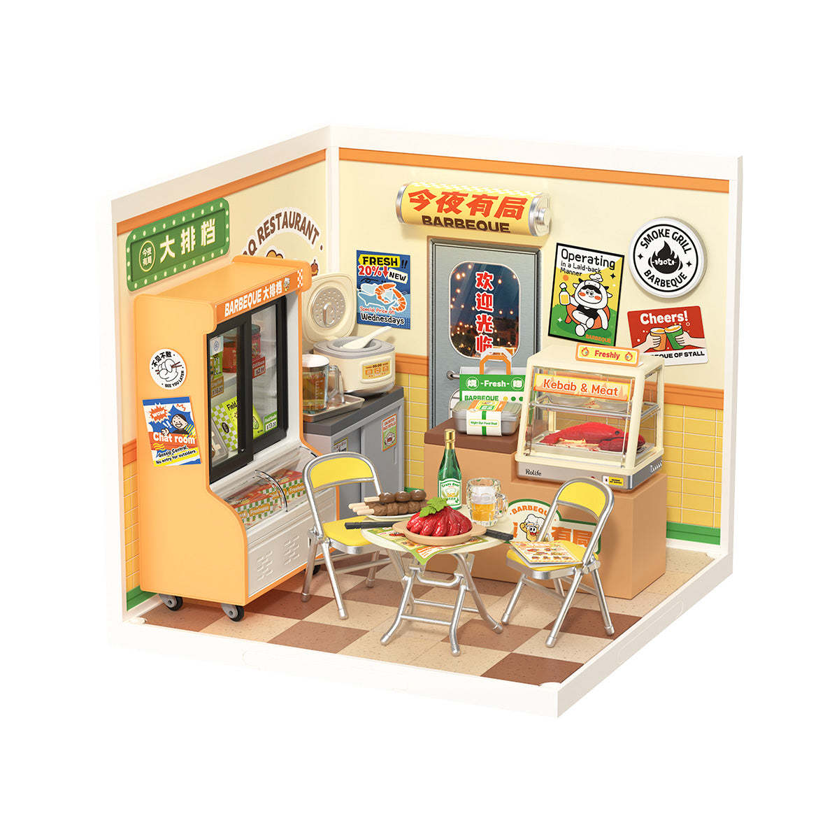 Funpuz Super Creator Miniature House - Night Out Food Stall