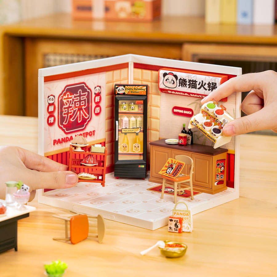 Funpuz Super Creator Miniature House - Panda Hot Pot