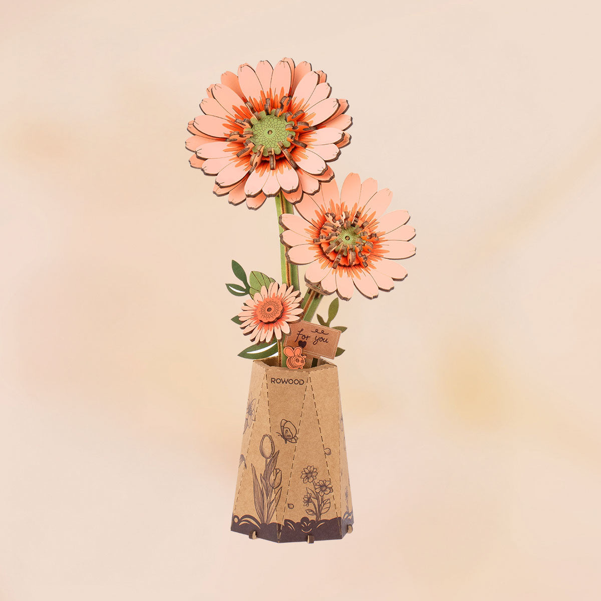 Funpuz 3D Wooden Puzzle - Wooden Flower Bouquet