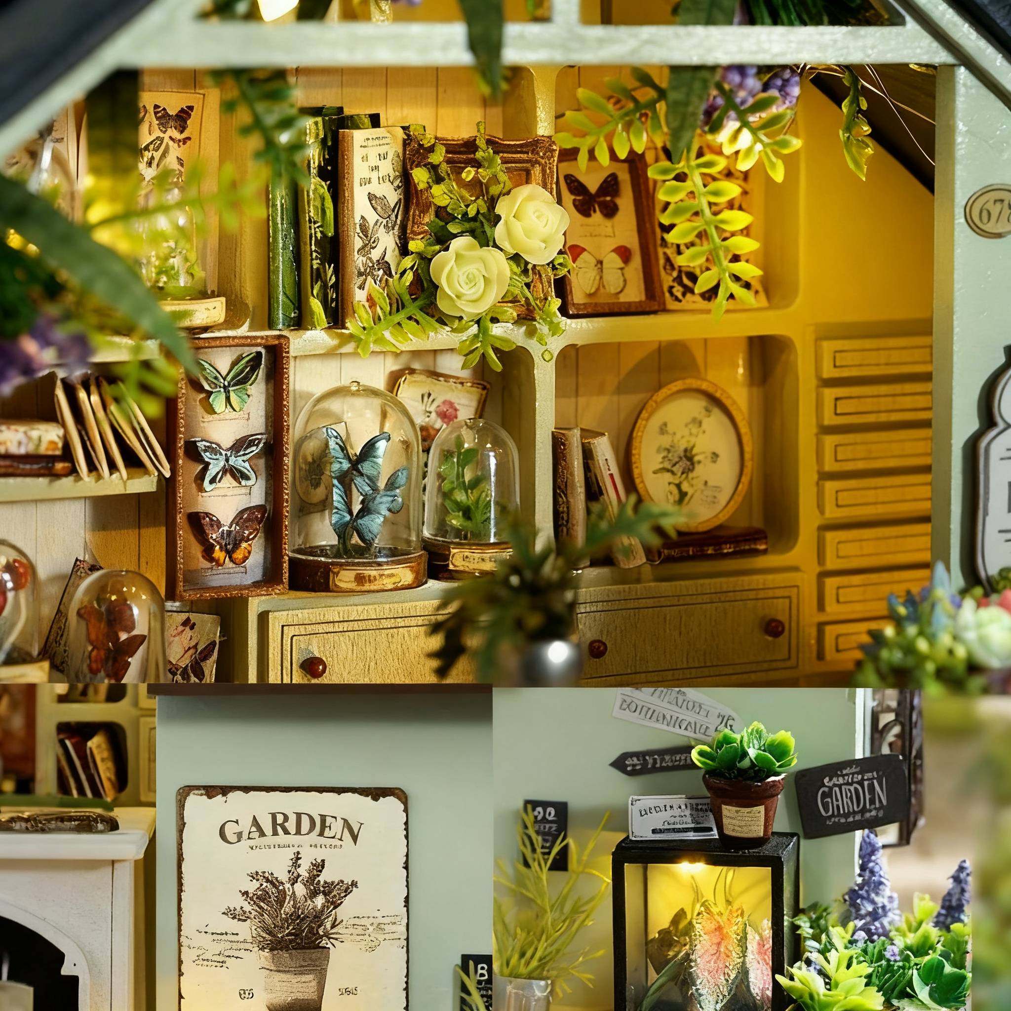 Funpuz Green Plant Studio DIY Miniature House