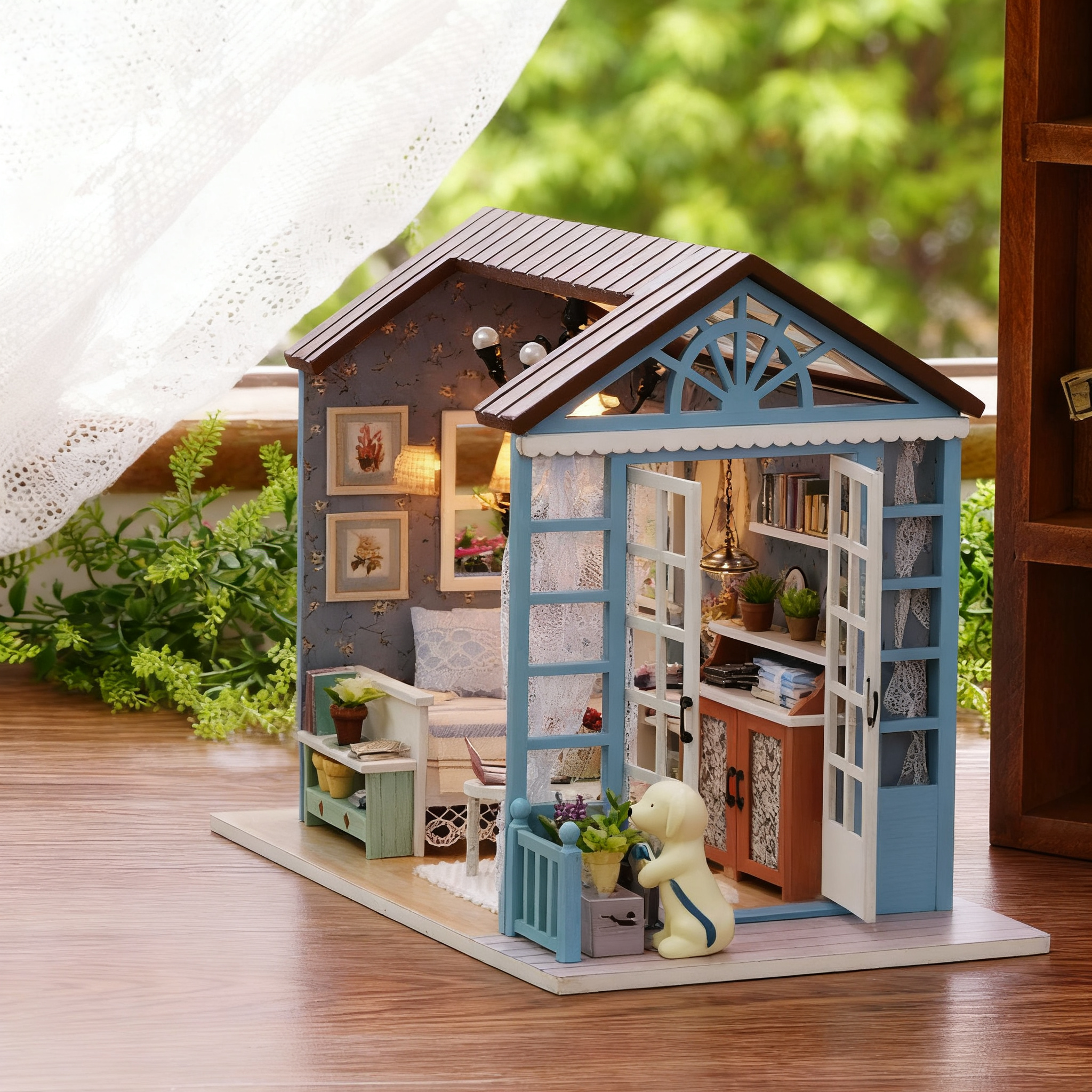 Funpuz Forest Blue Time DIY Miniature House -