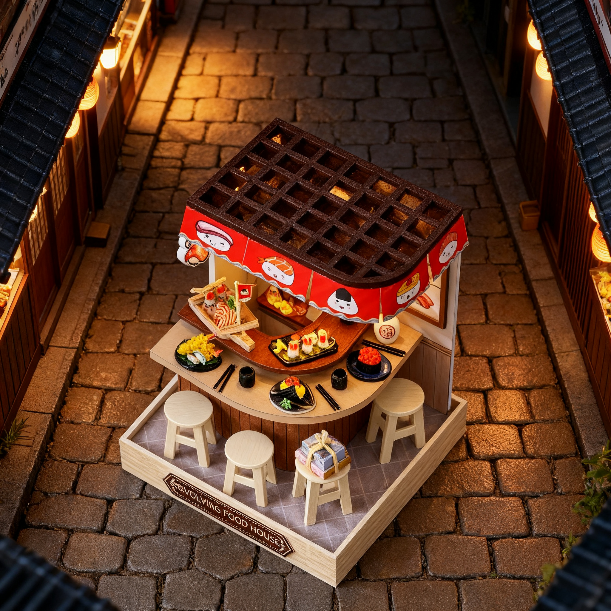 Funpuz Rotating Food House DIY Miniature House