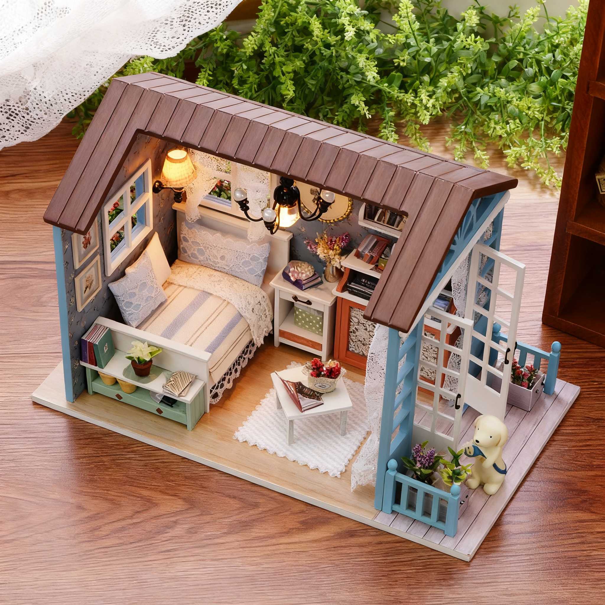 Funpuz Forest Blue Time DIY Miniature House -