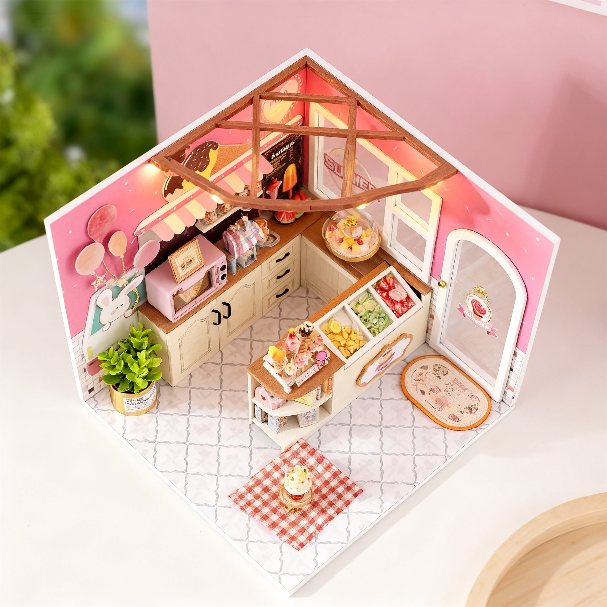 Funpuz Super Creator Miniature House - Happiness Ice Cream Shop