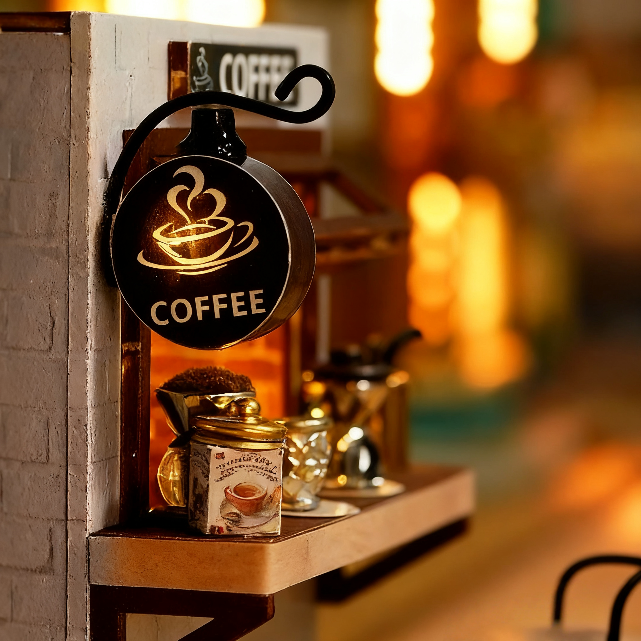 Funpuz Super Creator Miniature House - Coffee Time