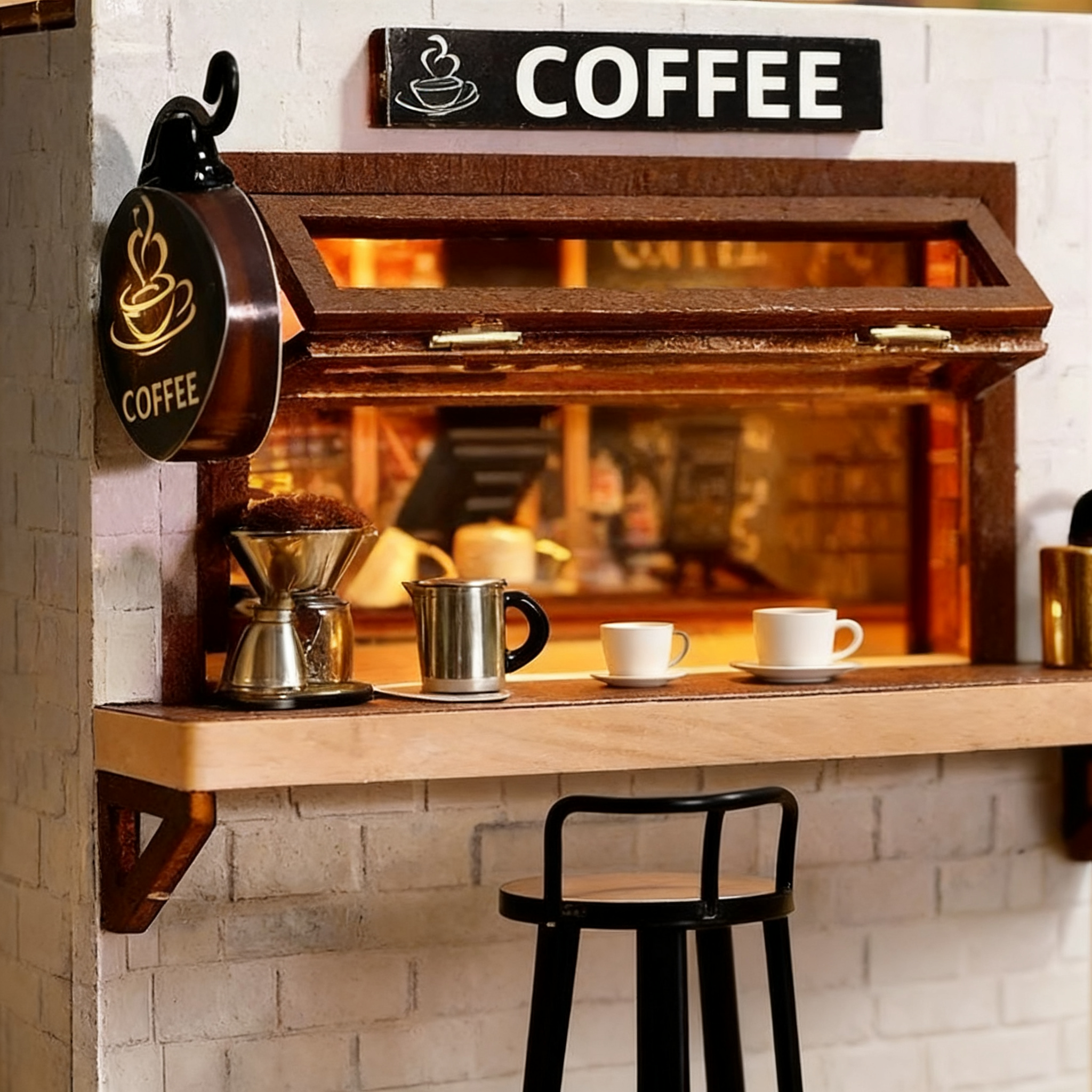 Funpuz Super Creator Miniature House - Coffee Time