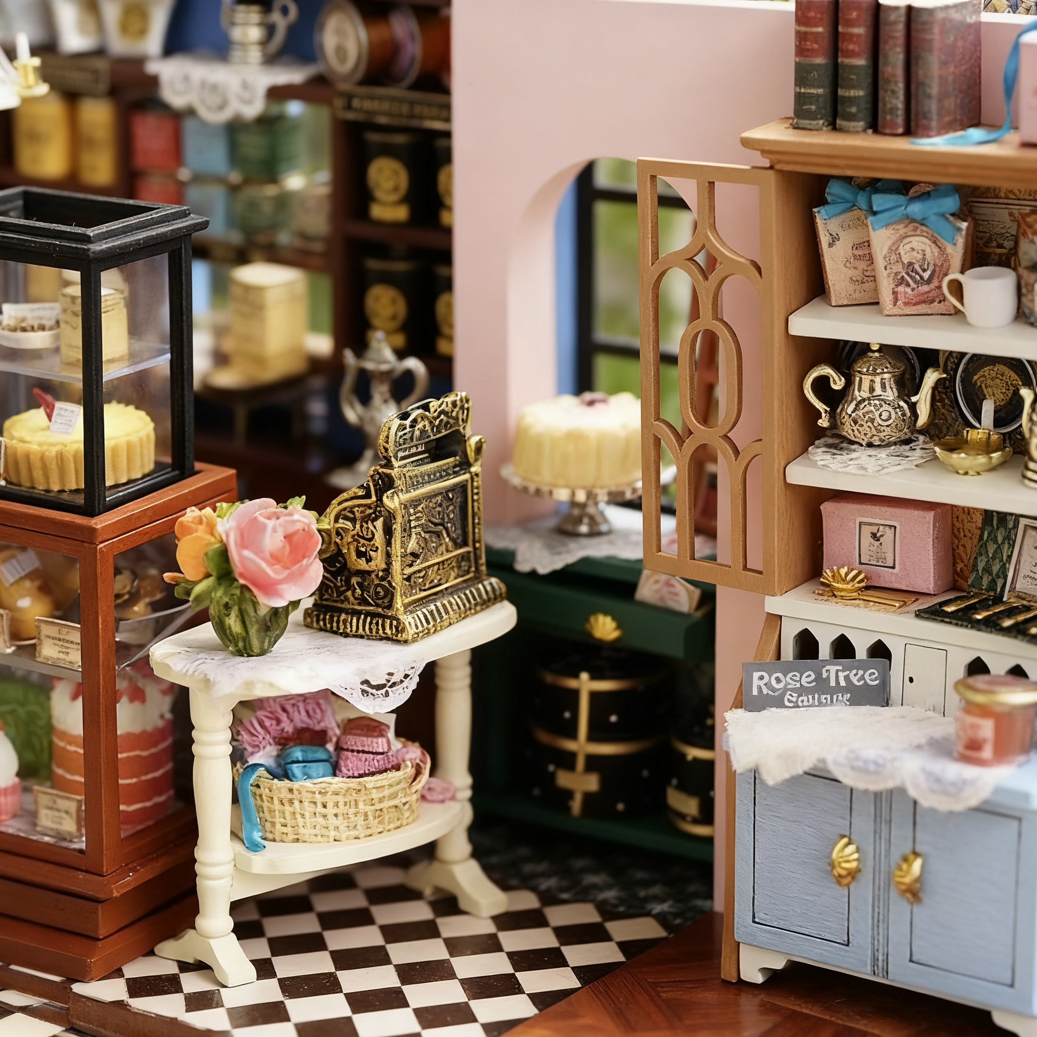 Funpuz Rose Garden Tea House DIY Miniature House