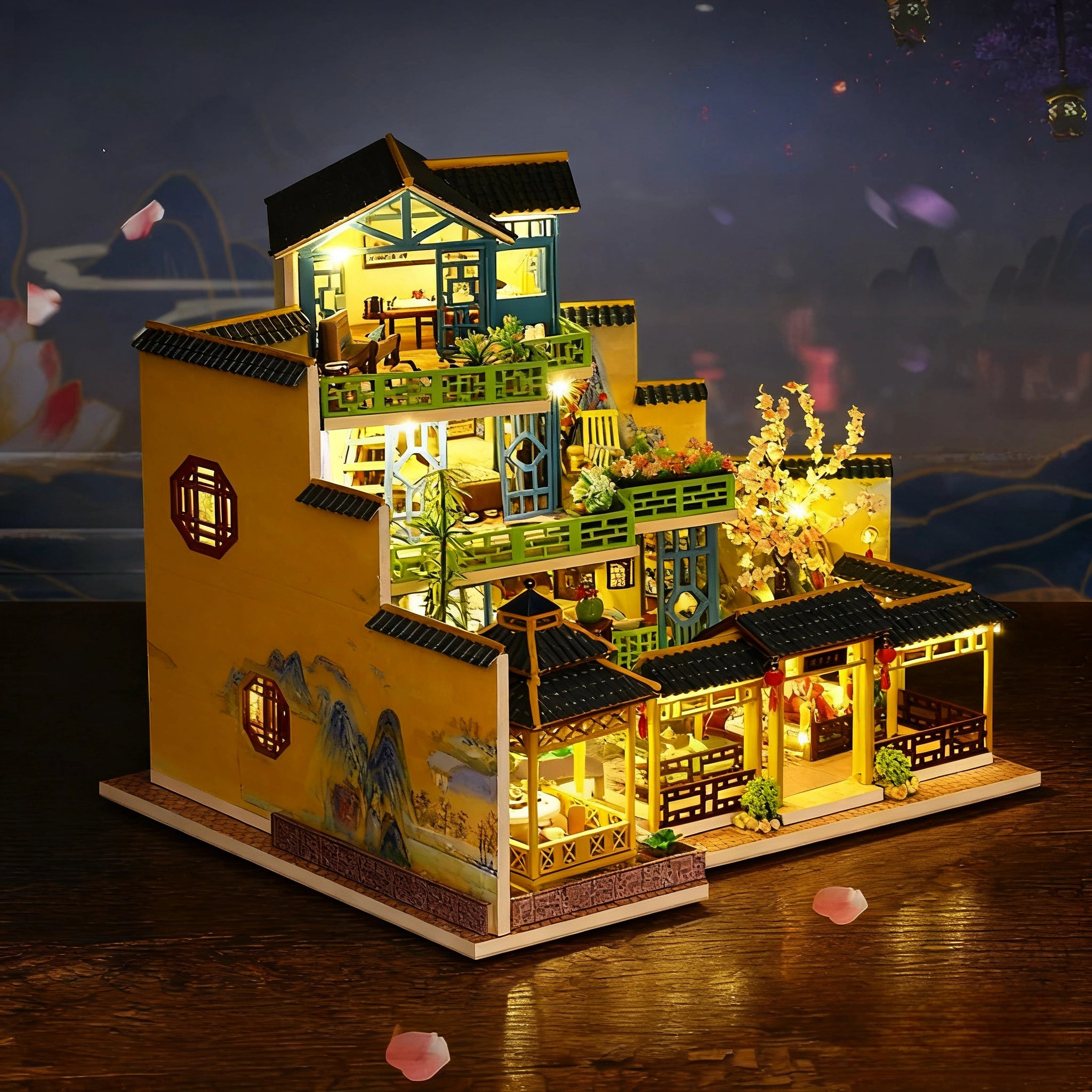 Funpuz The Mountain Retreat at Fuchun DIY Miniature House