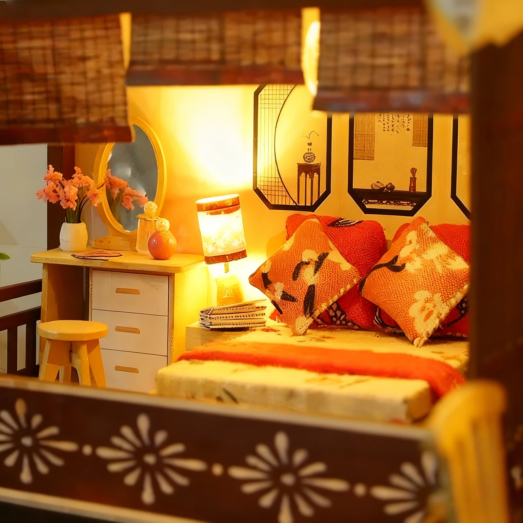 Funpuz Elegant Spring Courtyard DIY Miniature House