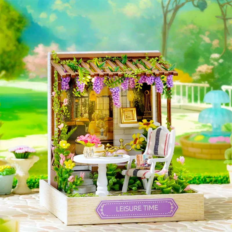 Funpuz Super Creator Miniature House - 4 in 1 Corner Store DIY Miniature House