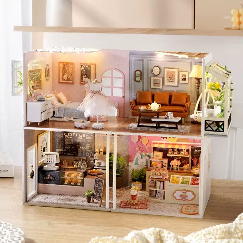 Funpuz Super Creator Miniature House - 6 in 1 DIY Inspiration Generator Miniature House