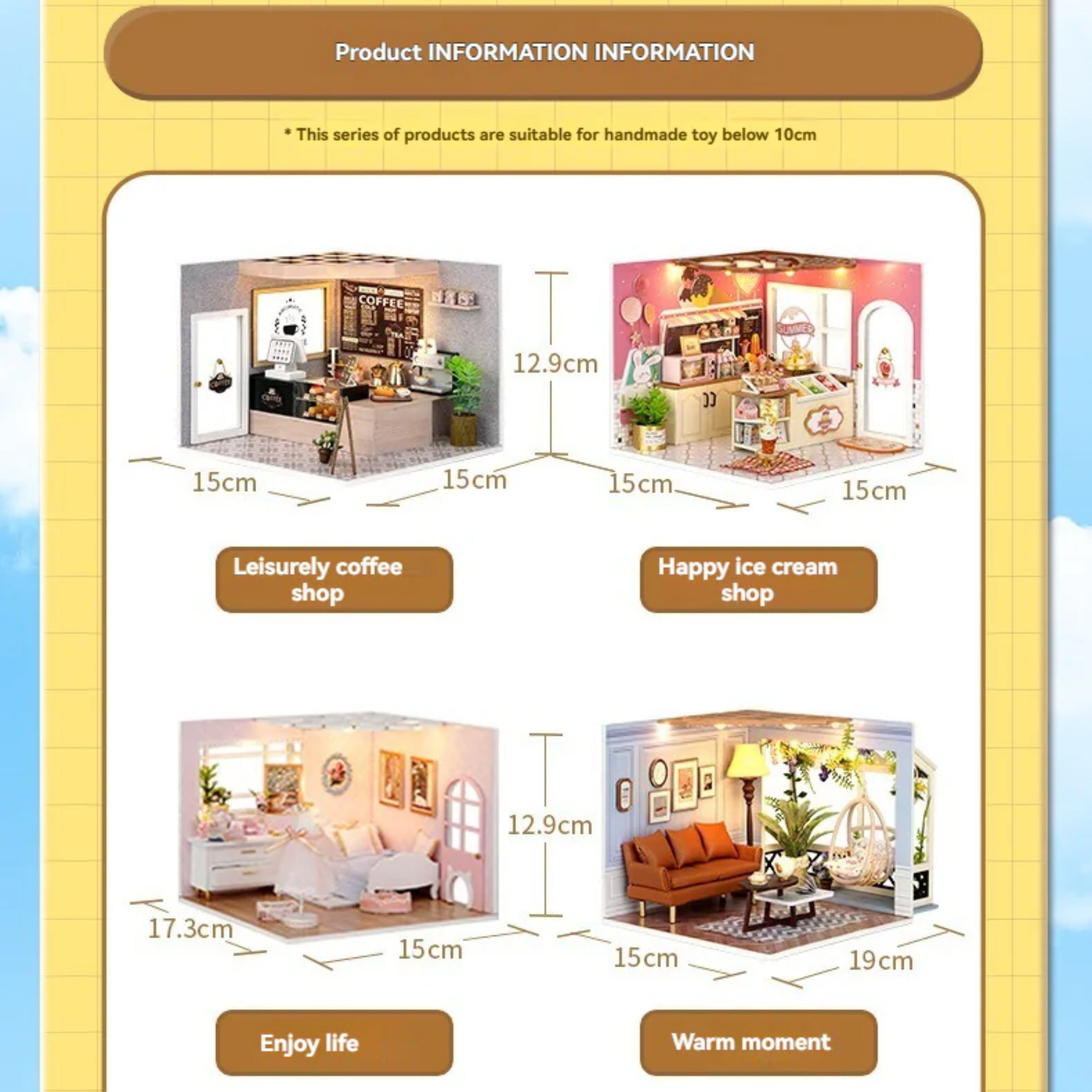 Funpuz Super Creator Miniature House - 6 in 1 DIY Inspiration Generator Miniature House