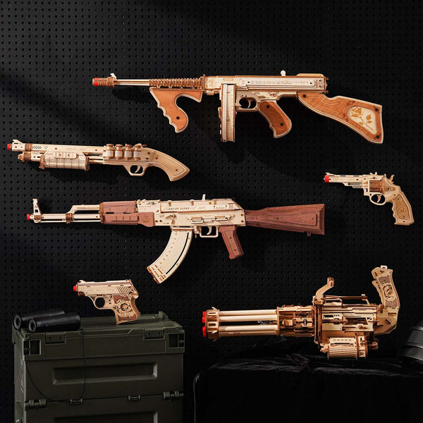 Funpuz Rotating-Barrel Machine Toy Gun 3D Wooden Puzzle