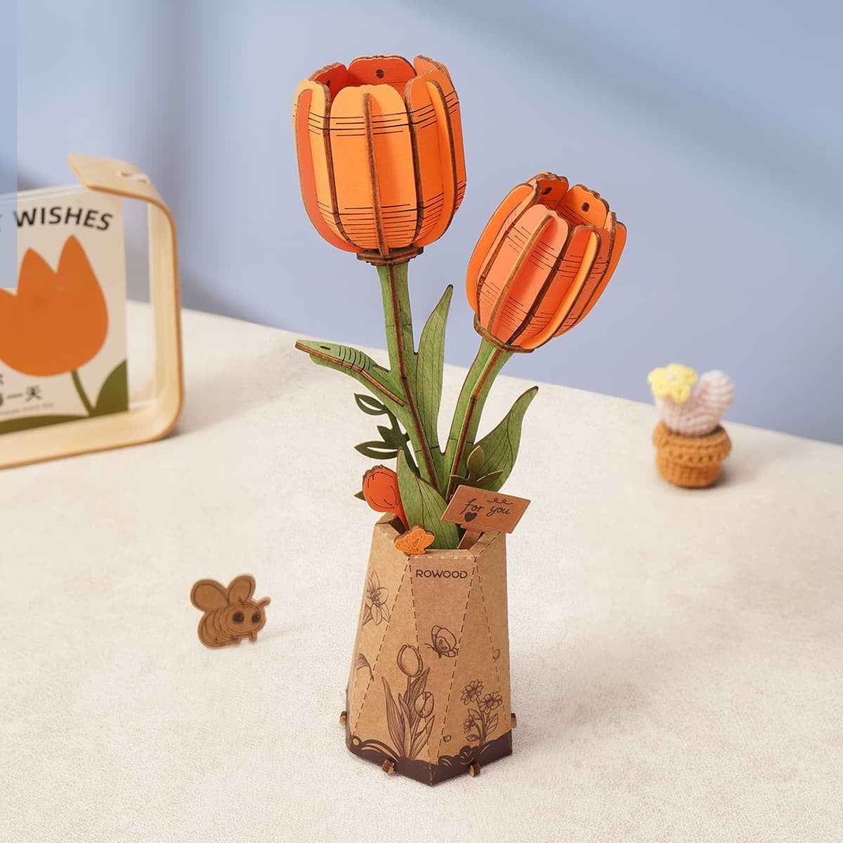 Funpuz 3D Wooden Puzzle - Wooden Flower Bouquet