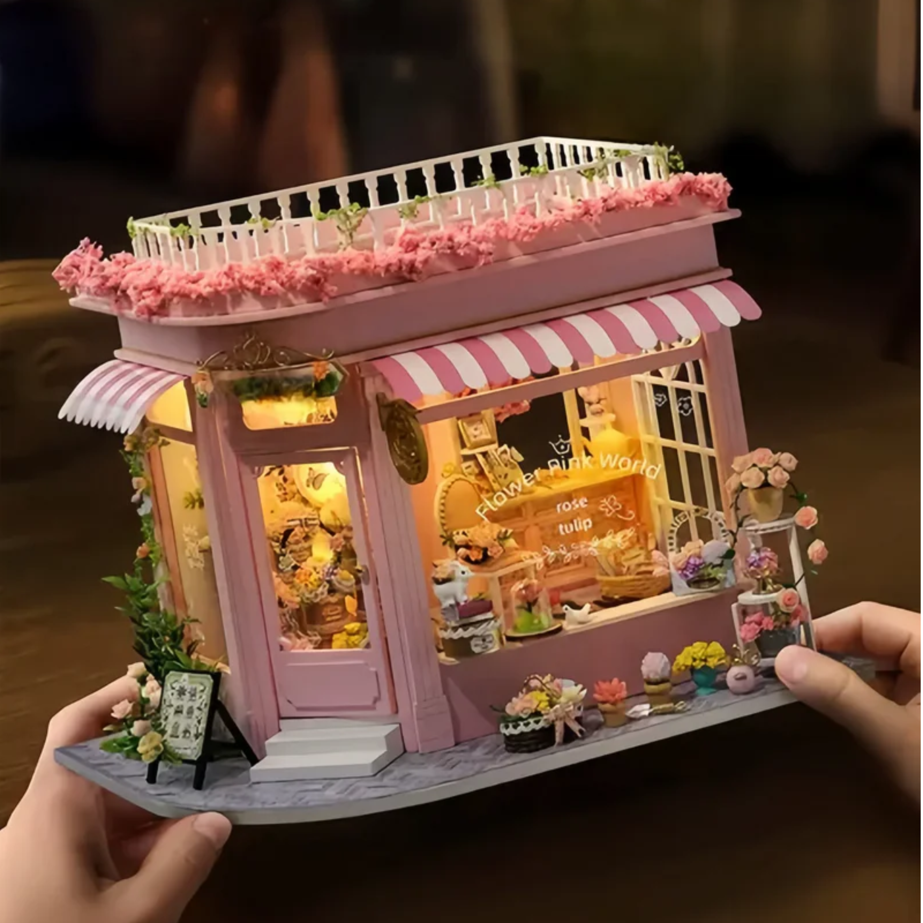 Funpuz Colorful Flower Shop DIY Miniature House