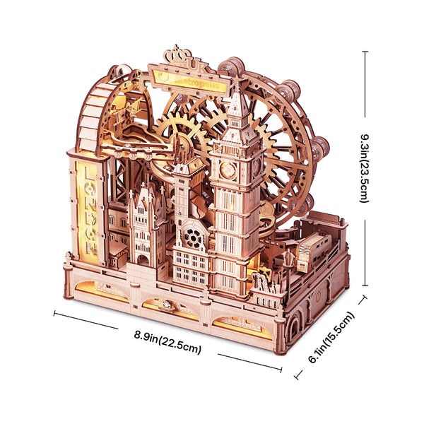 Funpuz Marble Travel • London Marble Run Wooden 3D Puzzle
