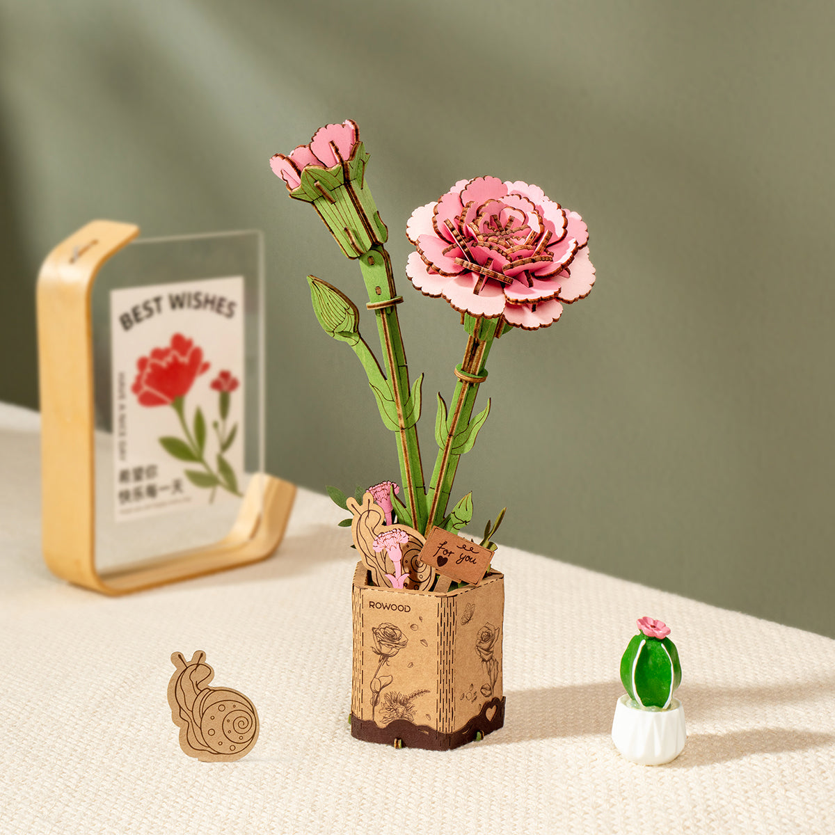 Funpuz 3D Wooden Puzzle - Wooden Flower Bouquet