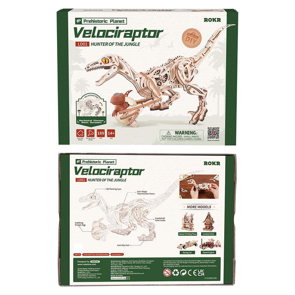 Funpuz Velociraptor Mechanical 3D Wooden Puzzle