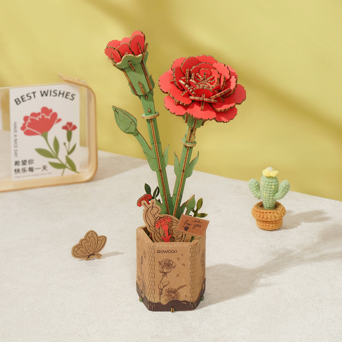 Funpuz 3D Wooden Puzzle - Wooden Flower Bouquet