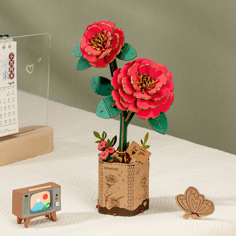 Funpuz 3D Wooden Puzzle - Wooden Flower Bouquet