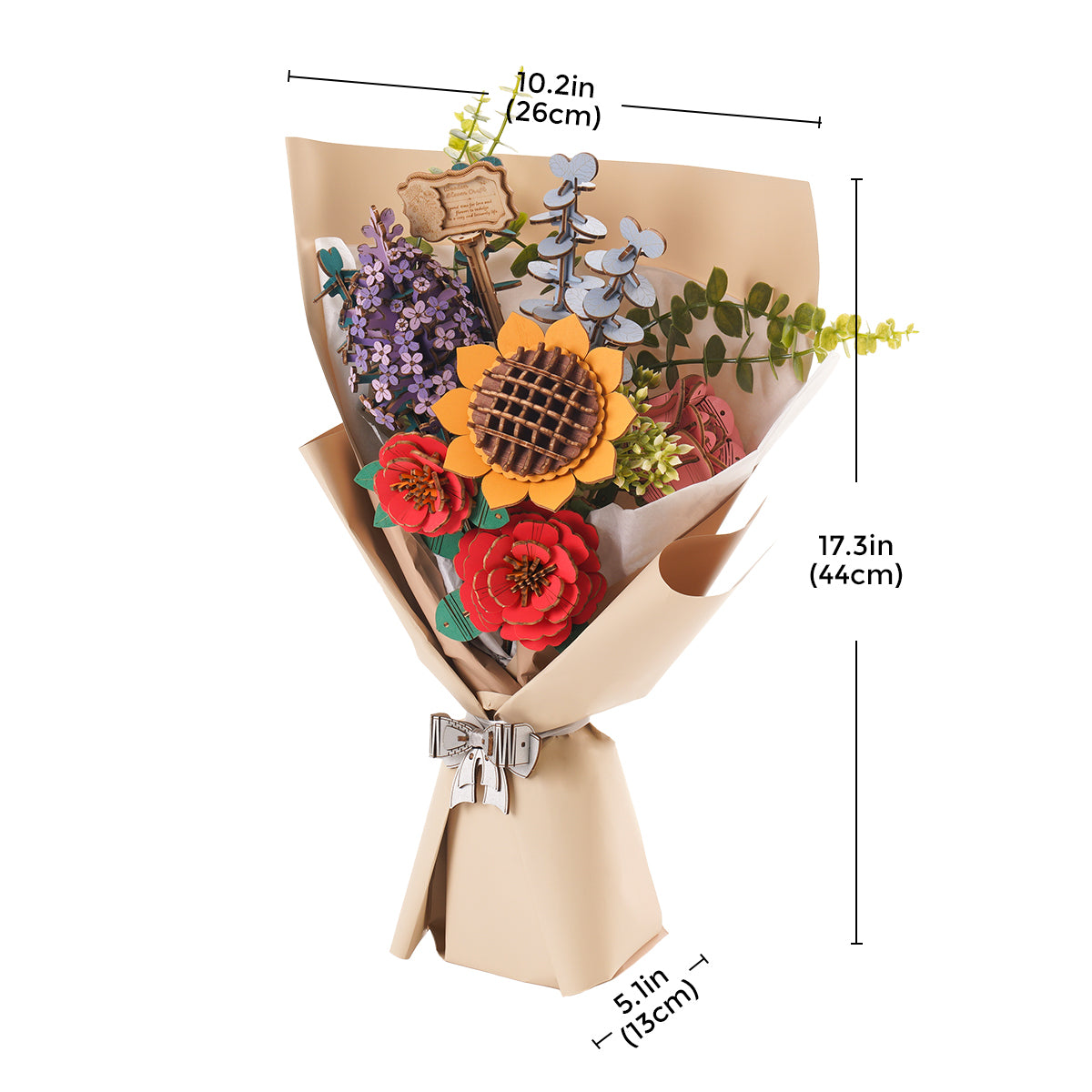 Funpuz 3D Wooden Puzzle - Wooden Flower Bouquet