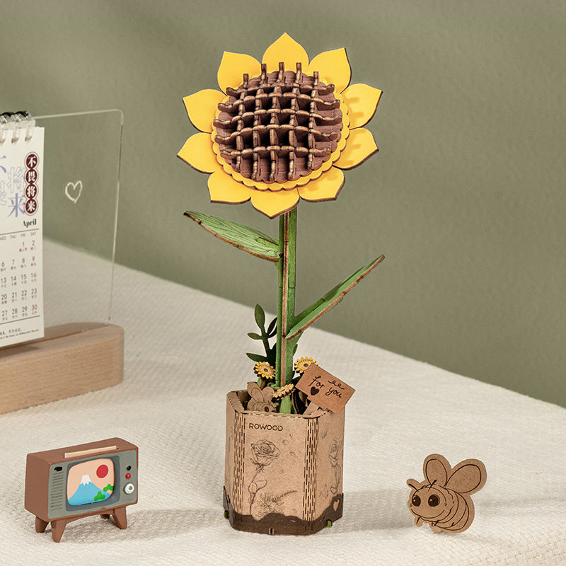 Funpuz 3D Wooden Puzzle - Wooden Flower Bouquet