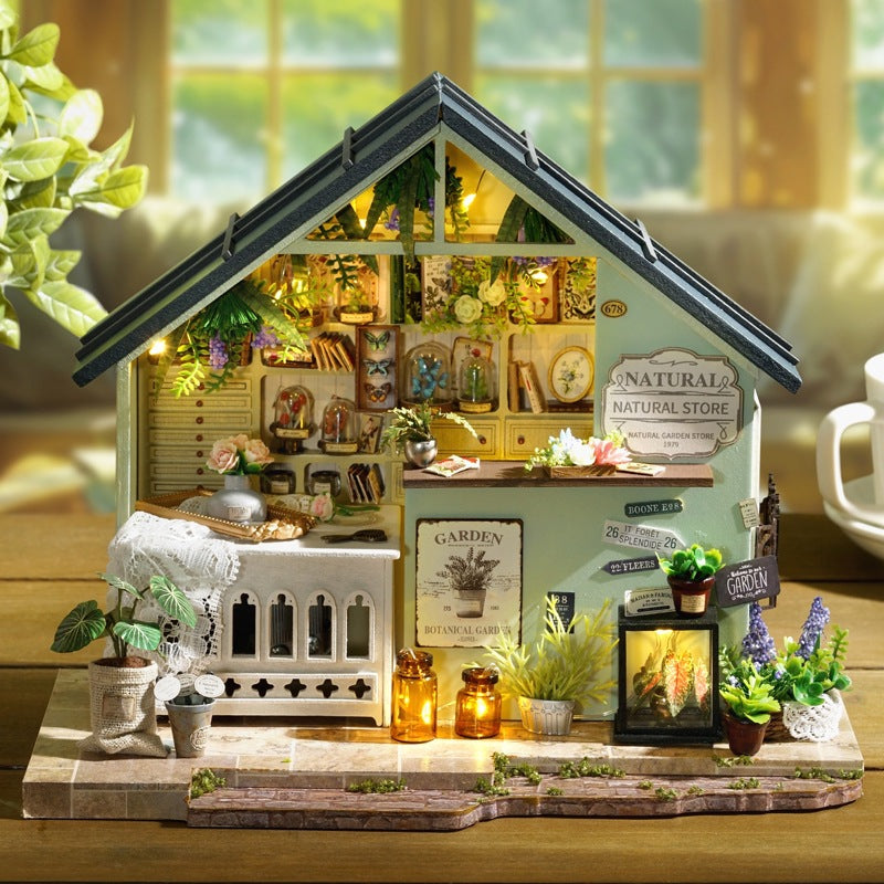 Funpuz Green Plant Studio DIY Miniature House