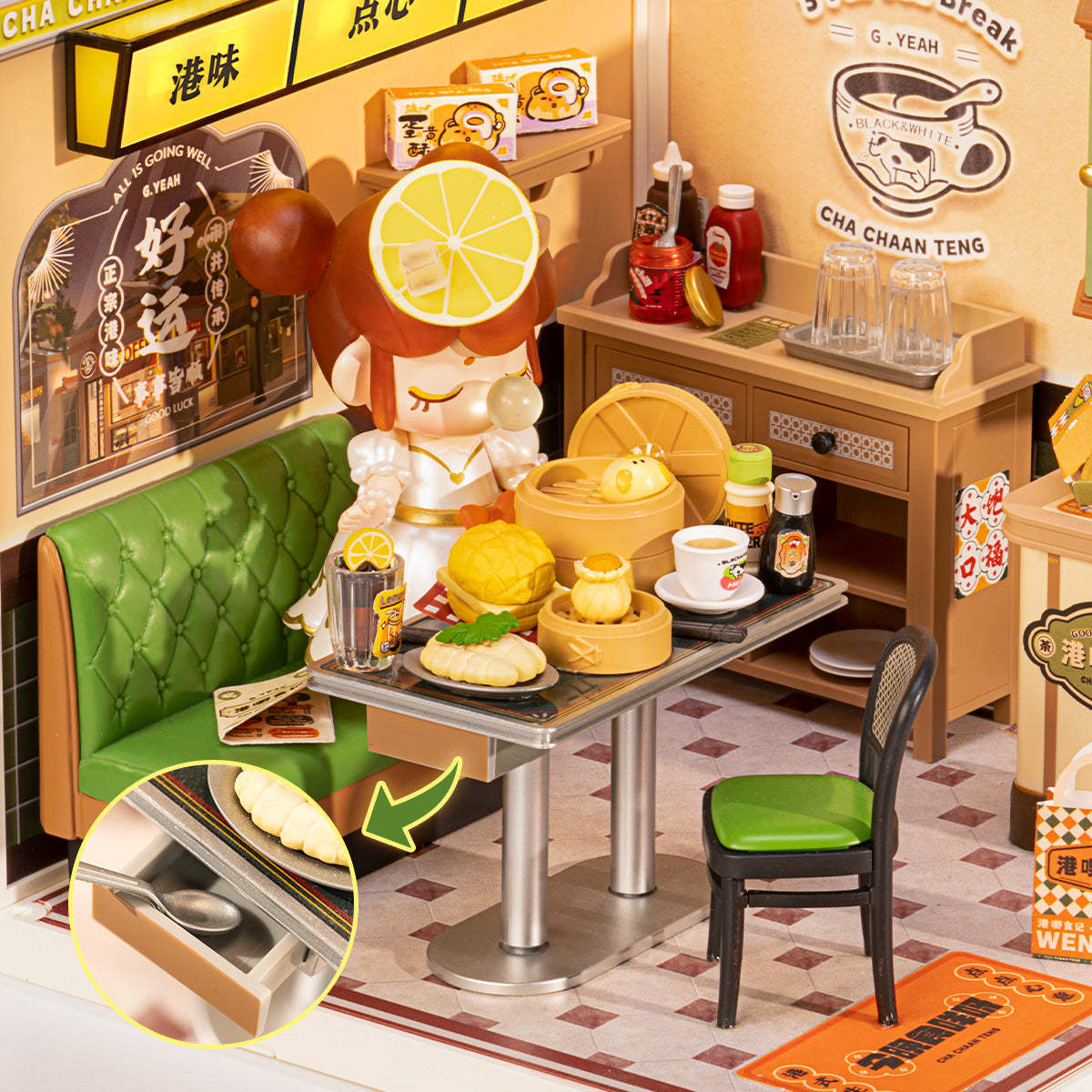 Funpuz Super Creator Miniature House - Hong Kong Bites Cafe