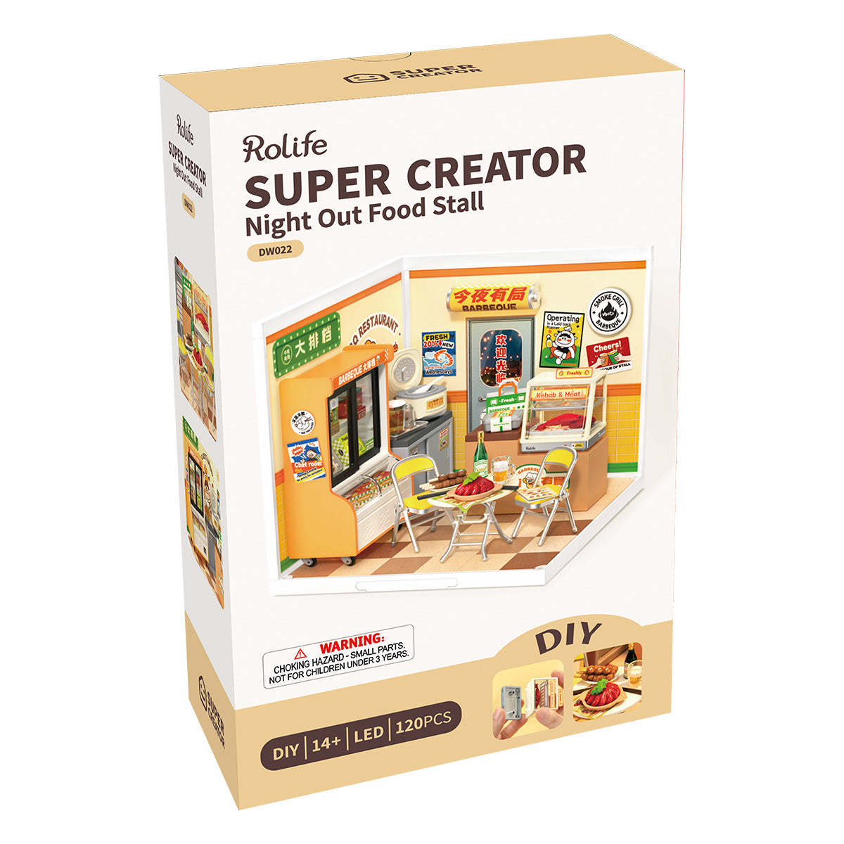 Funpuz Super Creator Miniature House - Night Out Food Stall