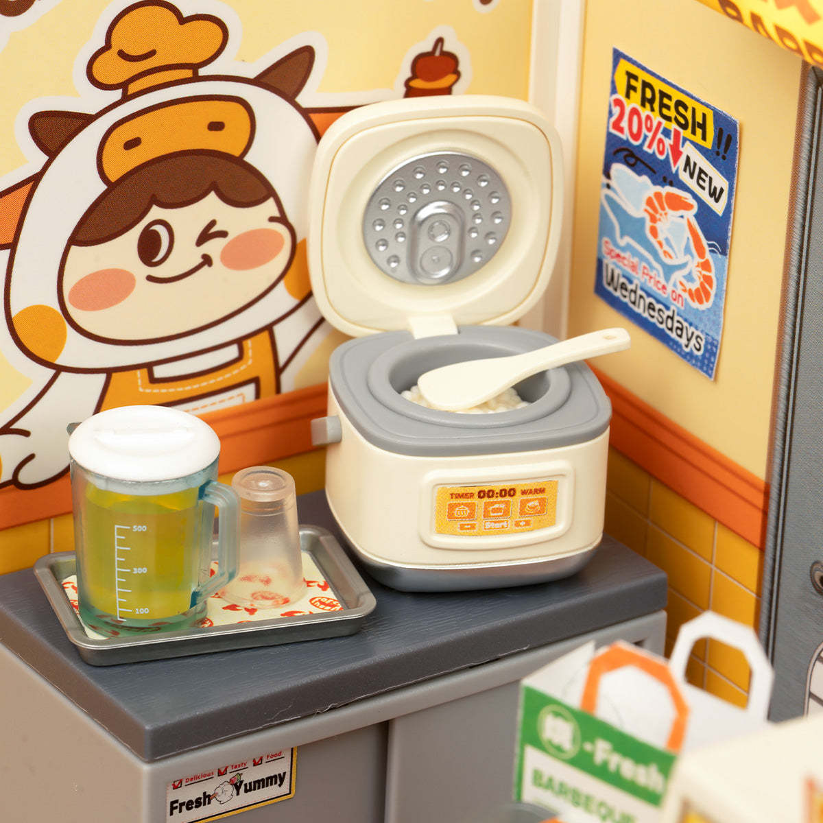 Funpuz Super Creator Miniature House - Night Out Food Stall