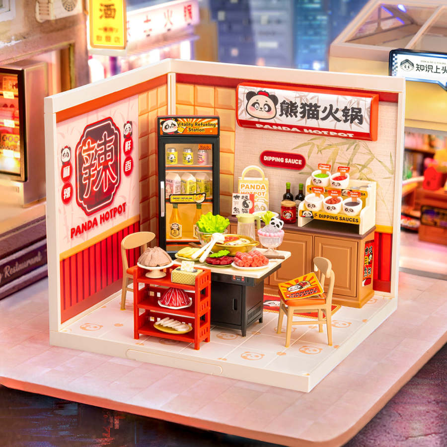 Funpuz Super Creator Miniature House - Panda Hot Pot