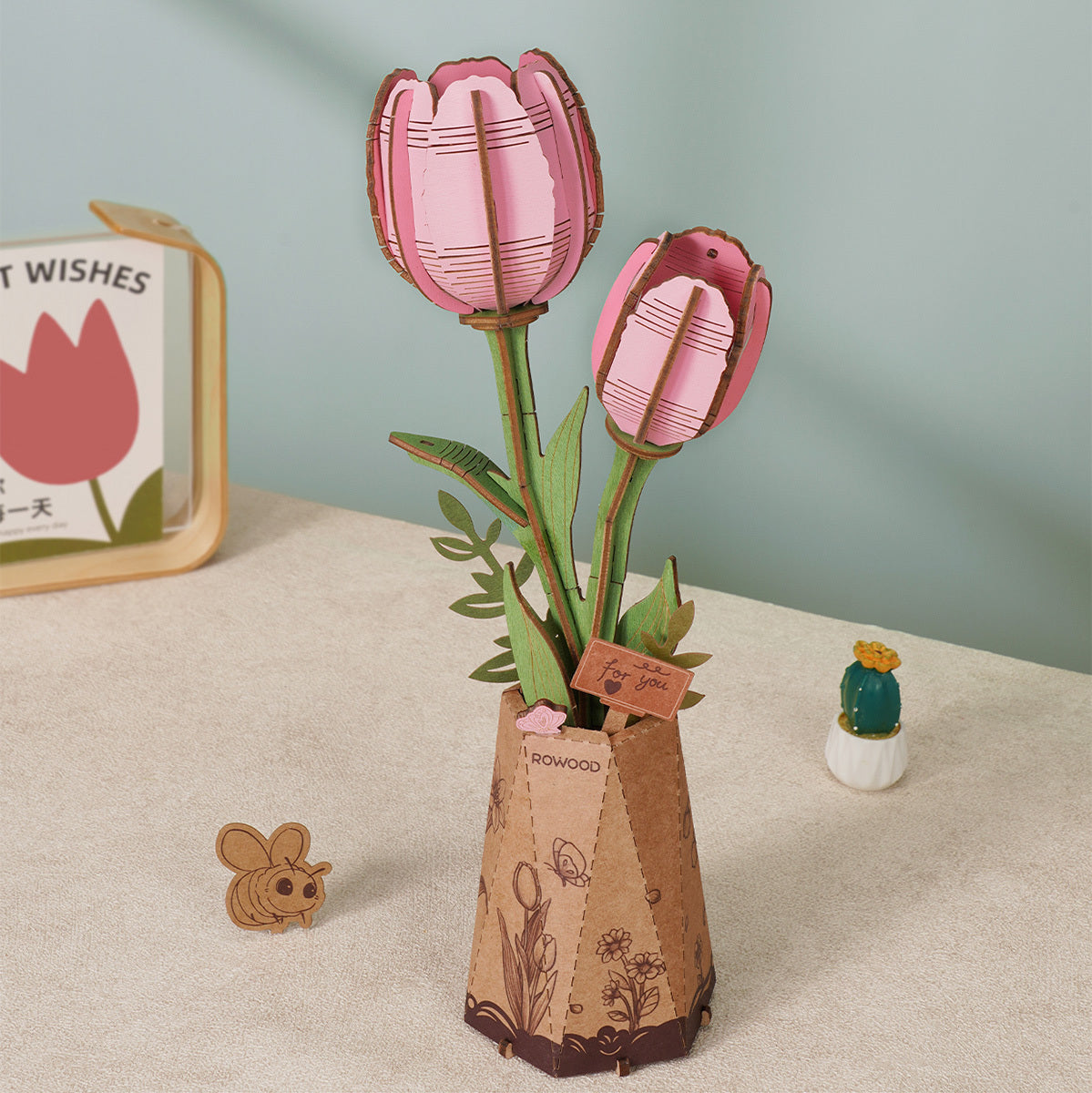 Funpuz 3D Wooden Puzzle - Wooden Flower Bouquet