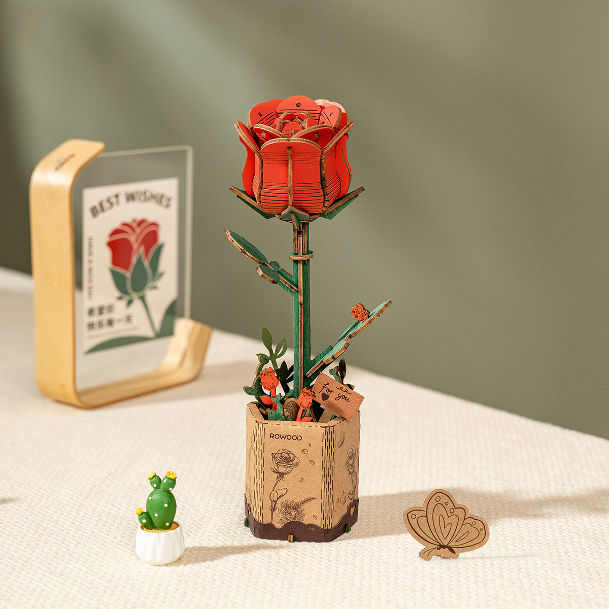Funpuz 3D Wooden Puzzle - Wooden Flower Bouquet