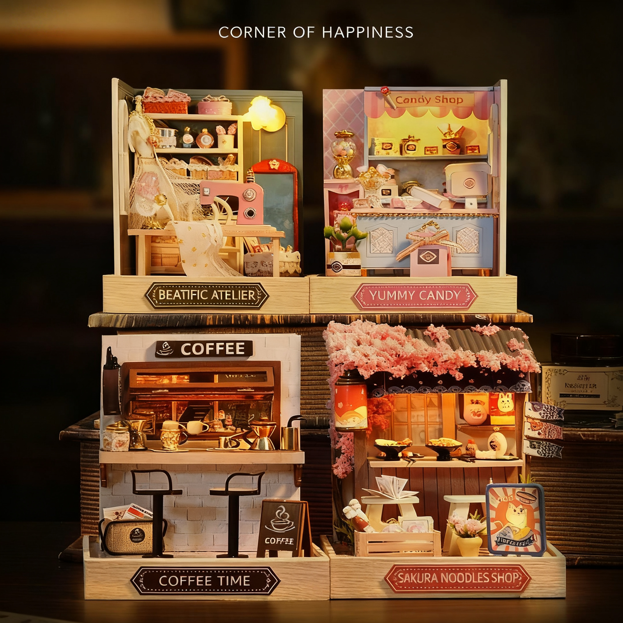 Funpuz Super Creator Miniature House - 4 in 1 Sweet Magic DIY Miniature House